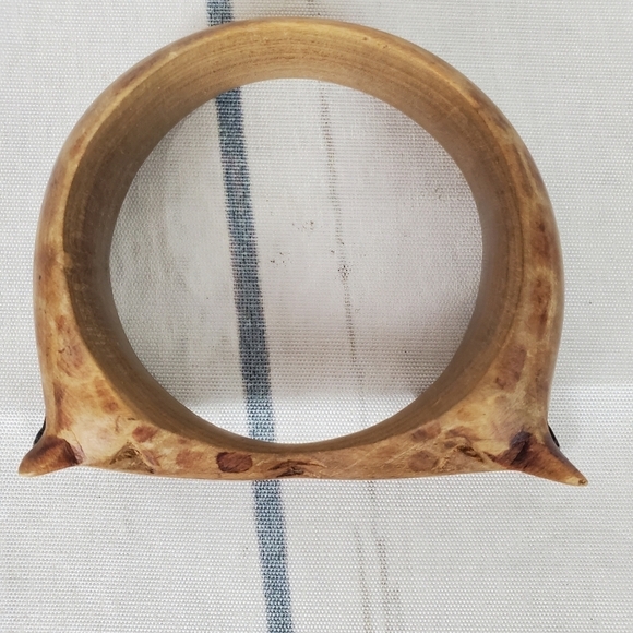 2/$25 Vintage Wooden Wraparound Giraffe Bangle 7" - Picture 5 of 16
